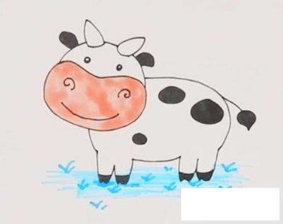 奶牛简笔画