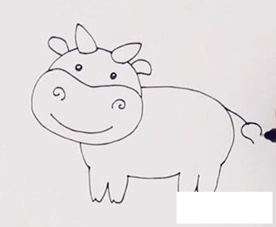 奶牛简笔画