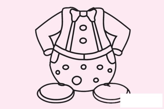 小丑服简笔画图片