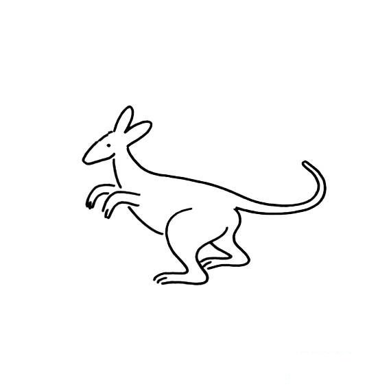 袋鼠跳跃动作画法