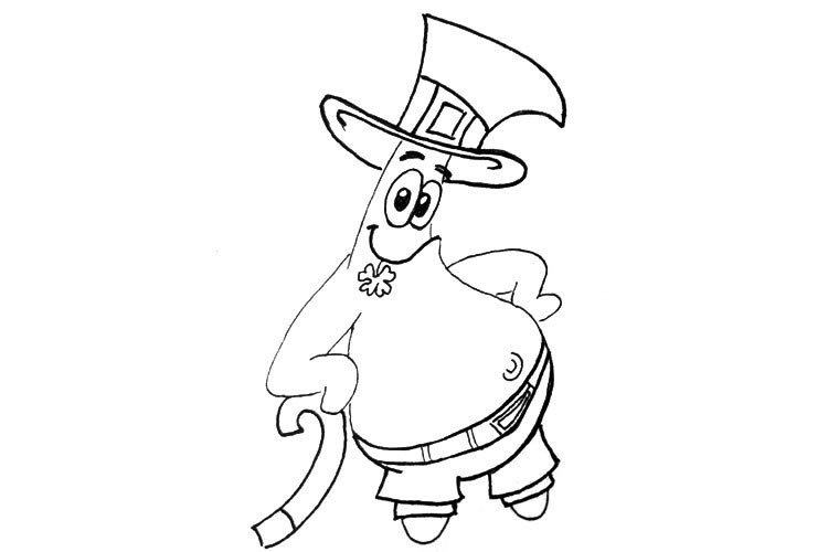 可爱的派大星简笔画