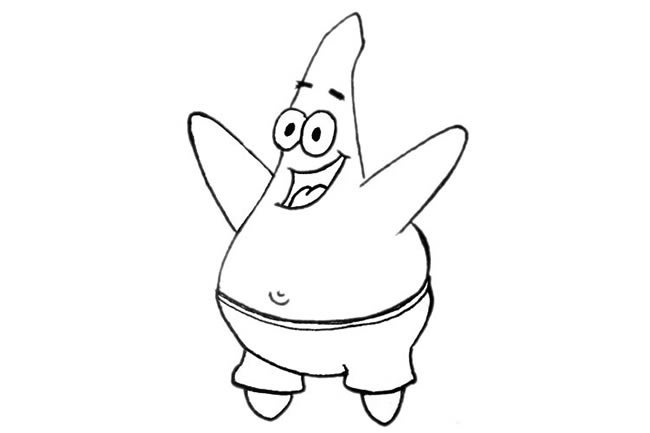 可爱的派大星简笔画