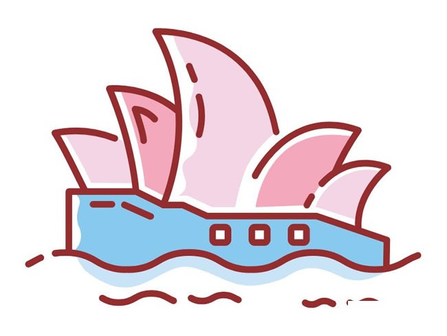 悉尼歌剧院简笔画