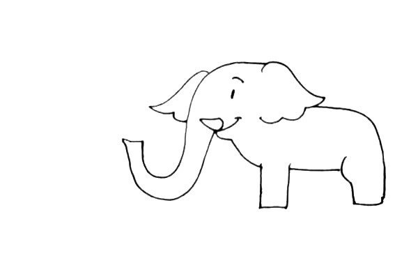 大象简笔画步骤图