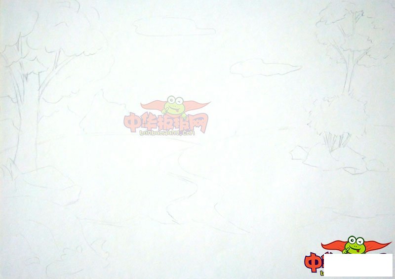 秋天风景简笔画带颜色,秋天的图画简单又好看