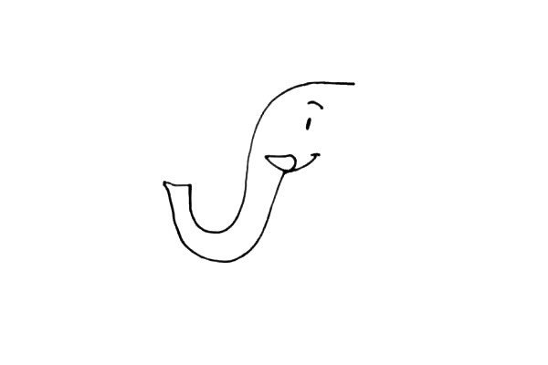 大象简笔画步骤图