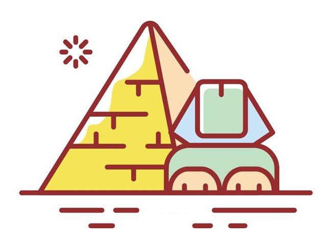 埃及金字塔简笔画