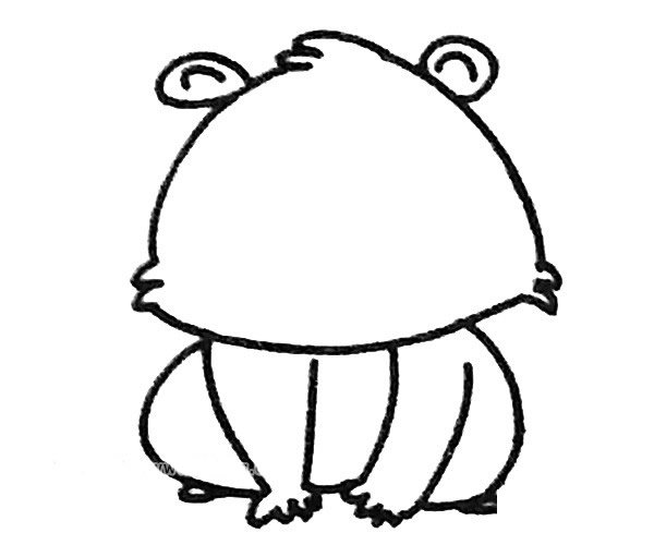 浣熊简笔画步骤2
