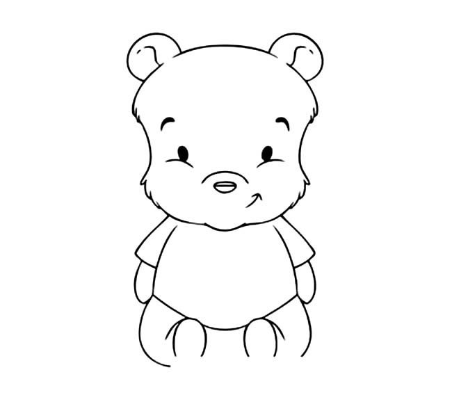 可爱卡通泰迪熊简笔画图片