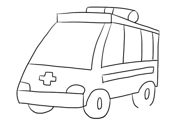 救护车简笔画步骤图