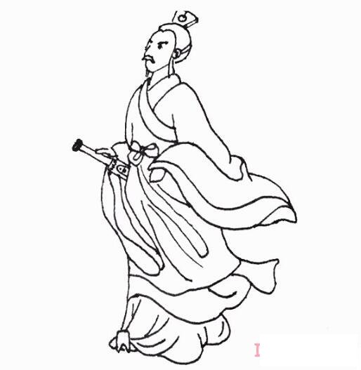 屈原怎么画素描 屈原的画法简笔画教程