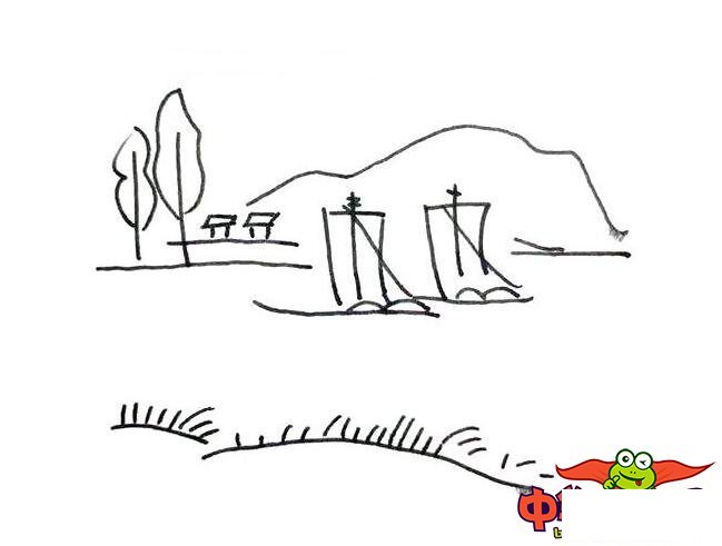 美丽大自然风景简笔画图片,风景画大全简单又好看(9张)