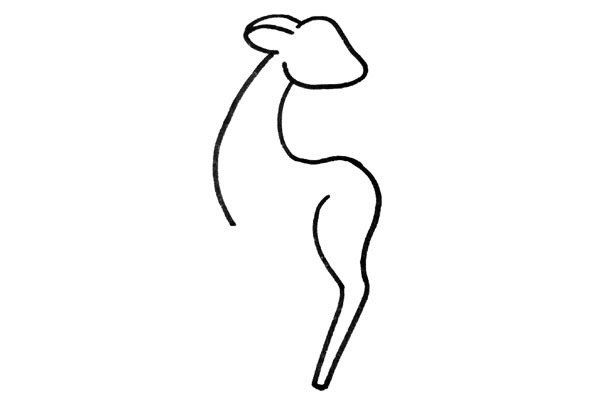 梅花鹿简笔画步骤4