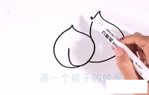 蟠桃简笔画步骤图解