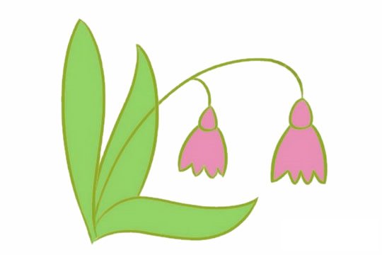 铃兰花简笔画图片