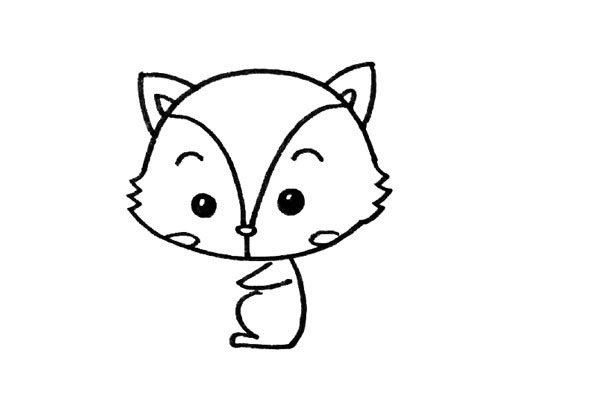 可爱卡通小松鼠简笔画步骤5