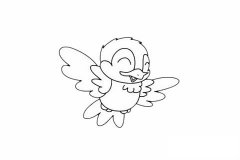 可爱的小鸟简笔画简单画法步骤图片大全