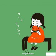 假期的西瓜真好吃！吃西瓜简笔画大全