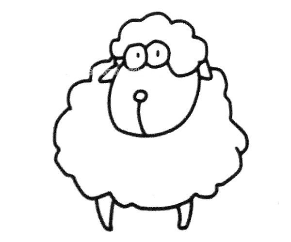 六张可爱的绵羊简笔画图片