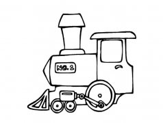 老火车简笔画图片