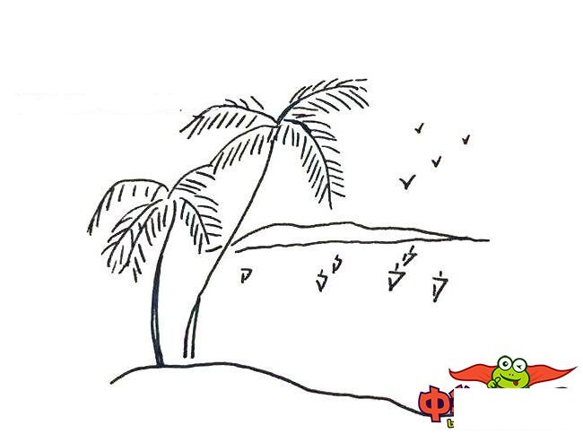 美丽大自然风景简笔画图片,风景画大全简单又好看(9张)