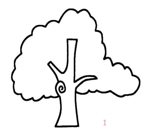 幼儿园简单大树简笔画的画法图片教程