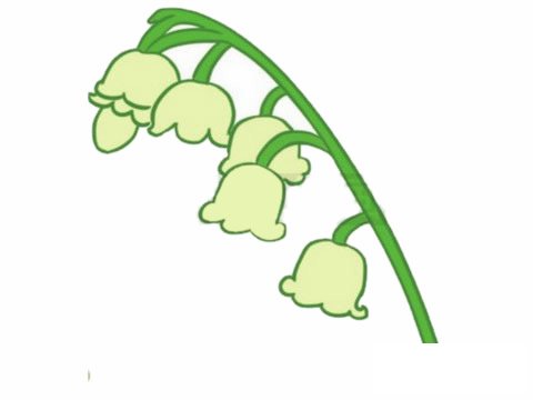 铃兰花简笔画图片