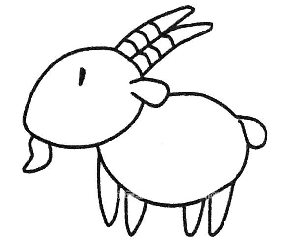 山羊简笔画步骤图解