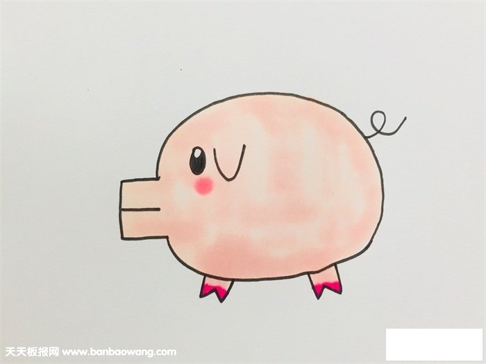 字母猪怎么画