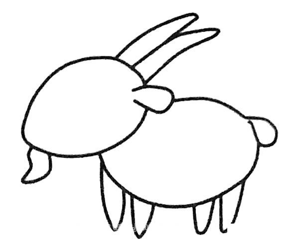 山羊简笔画步骤图解