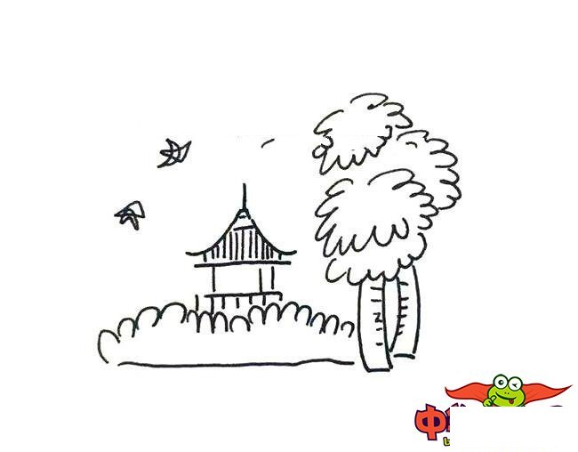 美丽大自然风景简笔画图片,风景画大全简单又好看(9张)