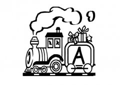 卡通火车头简笔画图片