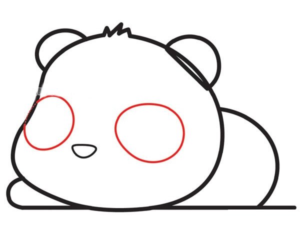 可爱的大熊猫简笔画步骤8