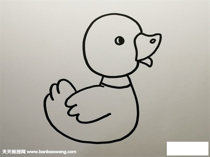 幼儿鸭子简笔画步骤
