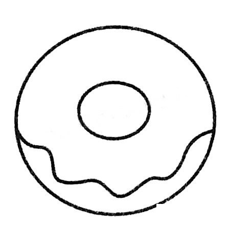 甜甜圈简笔画大全及画法步骤