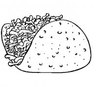 汉堡包食物简笔画步骤图片大全二