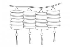 两款元宵节灯笼简笔画图片大全