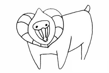 狒狒简笔画图片