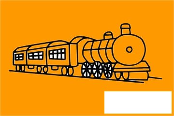 火车简笔画图片