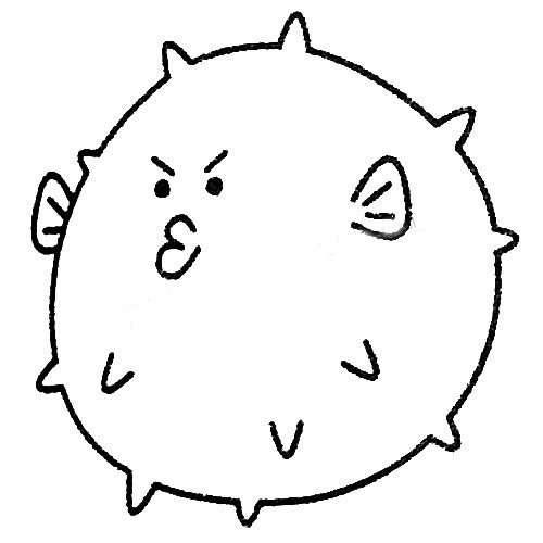 河豚简笔画图片大全