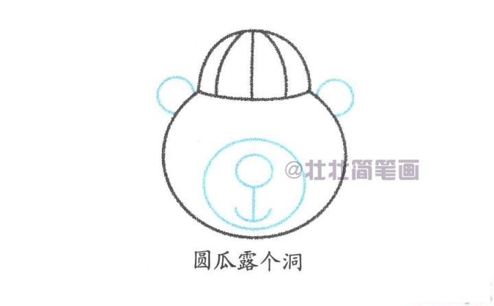 小熊简笔画画法_怎么画小熊的简笔画