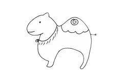 单峰驼简笔画步骤画法教程及图片大全