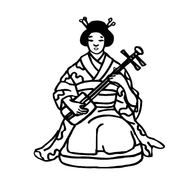 日本女人人物简笔画步骤图片大全