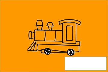 火车简笔画简单画法步骤图解