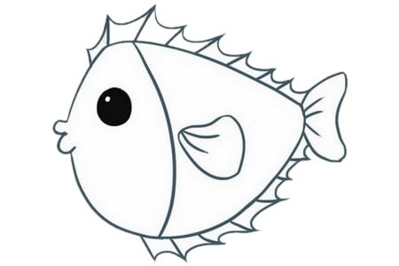 卡通海鱼简笔画图片