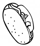 热狗食物简笔画步骤图片大全二