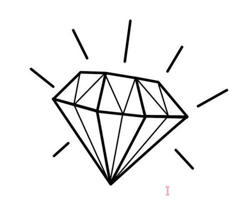 1分钟简笔画一颗钻石的画法详细步骤简单好看