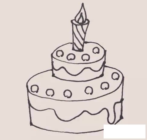 生日蛋糕简笔画