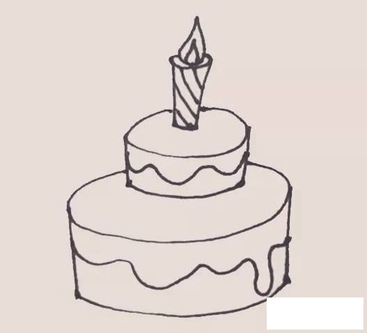 生日蛋糕简笔画