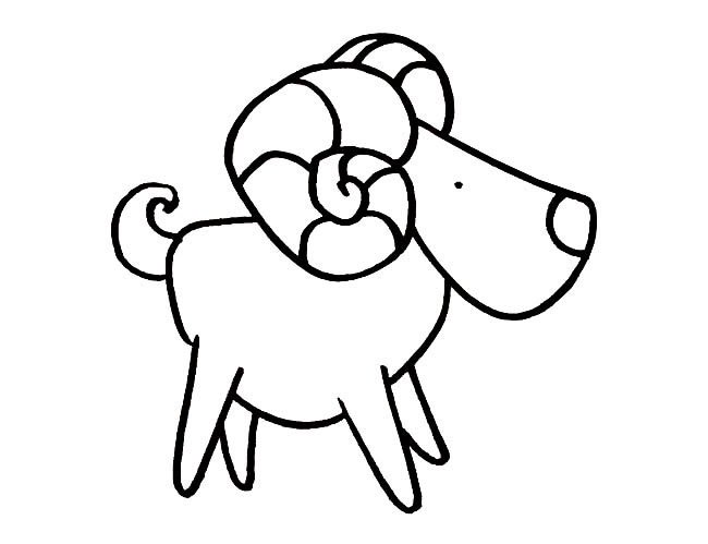 卡通山羊简笔画图片